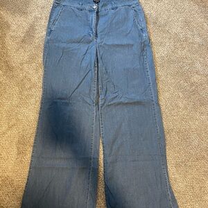 J. Crew Women's Wide Leg Blue Jeans